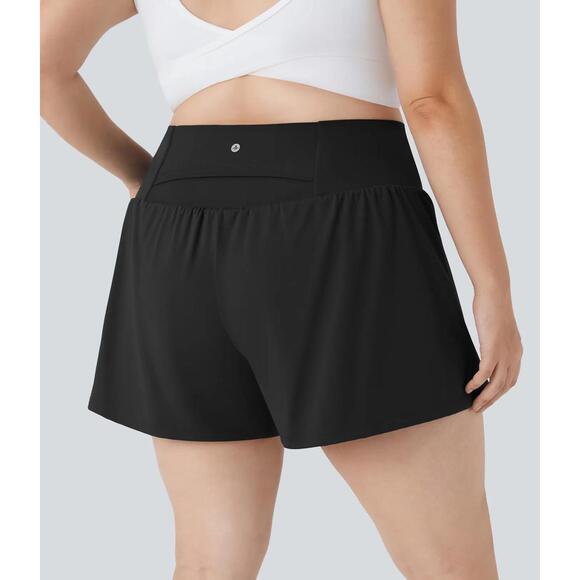 NWT Halara Super High Waisted 2-in-1 Yoga Plus Size Shorts 4''-Longer Length 3X - Picture 2 of 11